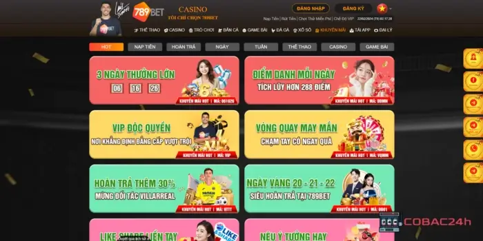 789Bet77 có nhiều ưu đãi giá trị cao