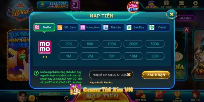 Giao dịch tại Game B369 Com uy tín nhanh chóng