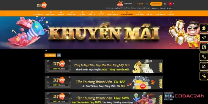 Khuyến mãi tại DF99905 Com