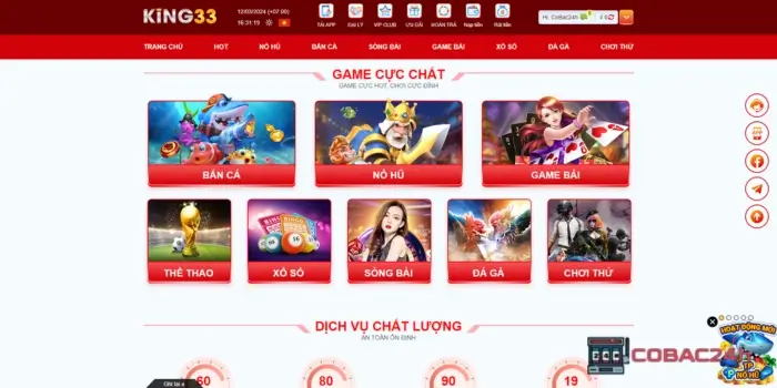 Các thể loại dịch vụ nổi bật tại King332 Com