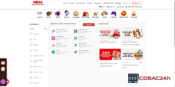 Hệ thống nạp rút tại MB6611 uy tín